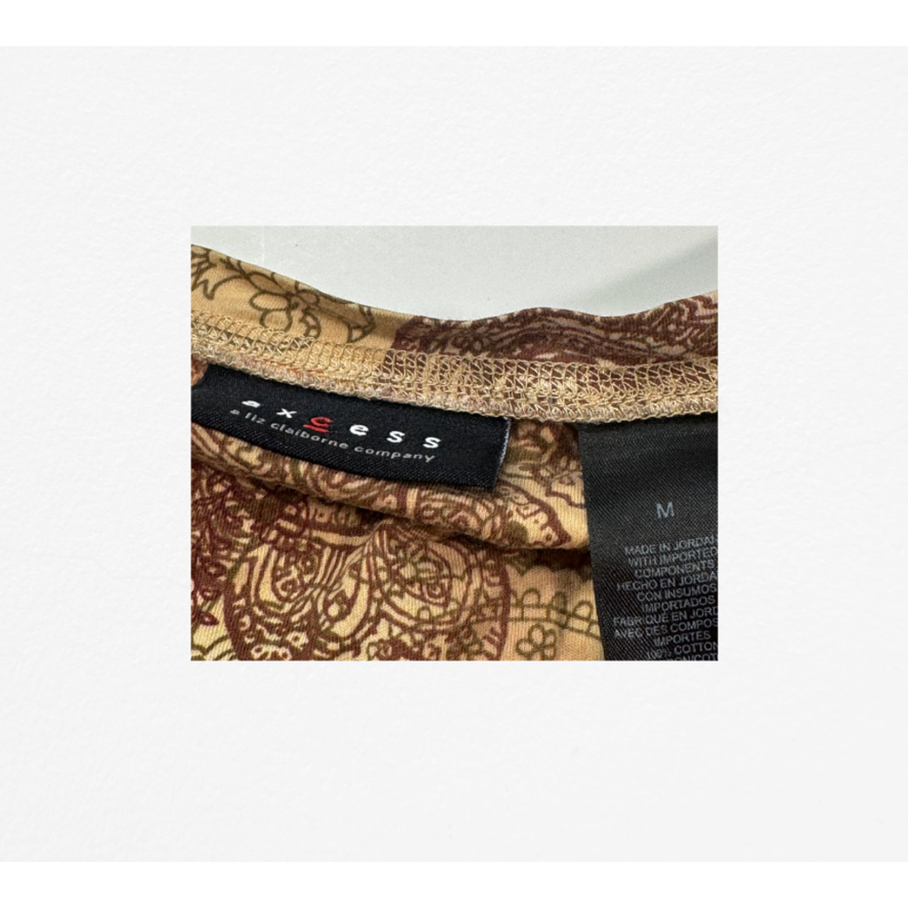 AXCESS Tan and Brown Long Sleeve Shirt - Picture 3 of 4